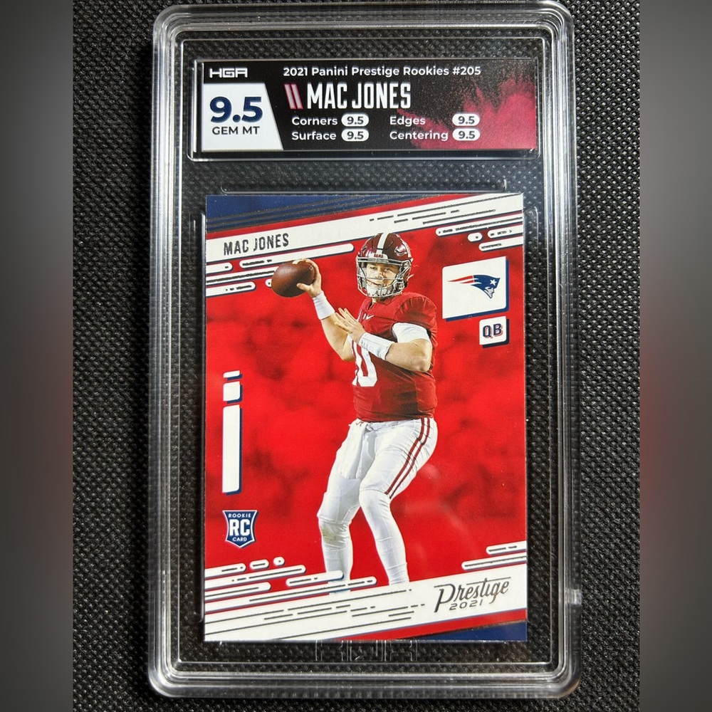 2021 Prestige #205 Mac Jones RC Rookie New England Patriots HGA 9.5 Gem Mint